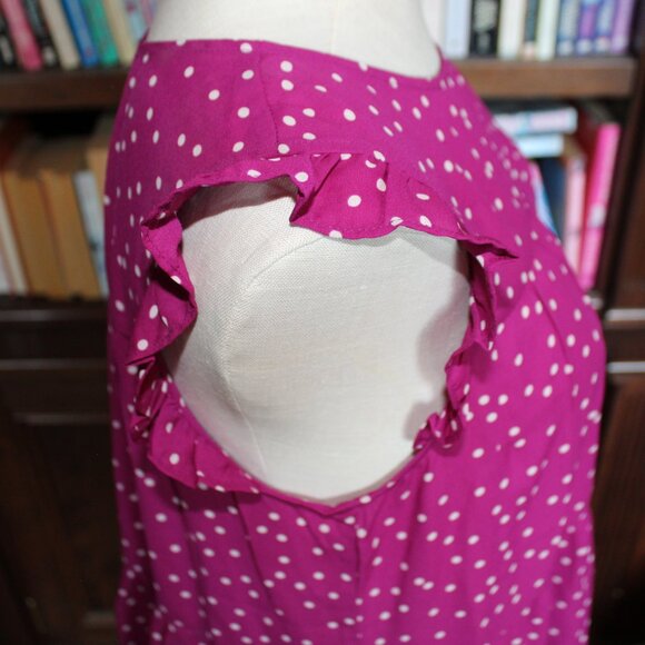 Maurices Purple Polka Dot Blouse-NWT - Picture 4 of 7